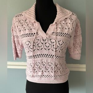Zara Pink Knit Sweater L